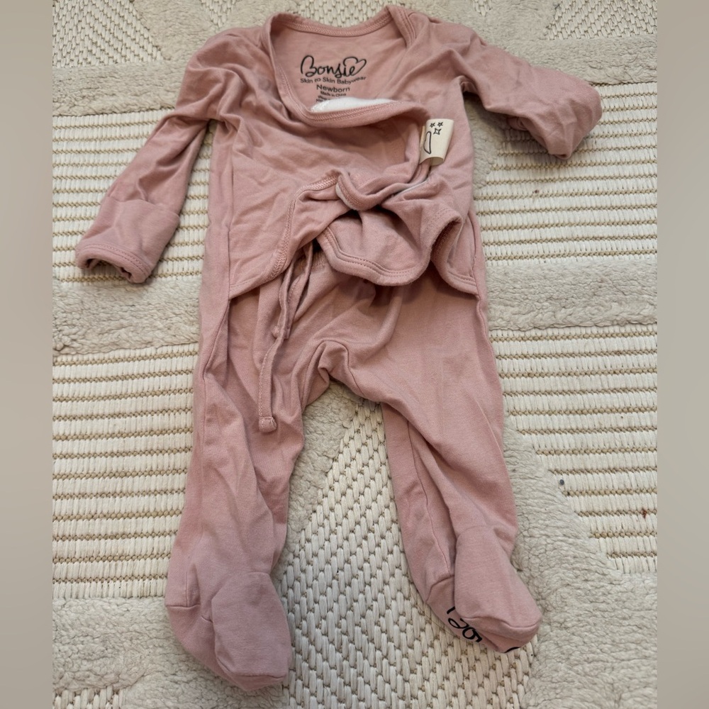 Bonsie skin to skin babywear Baby Pink One Piece
